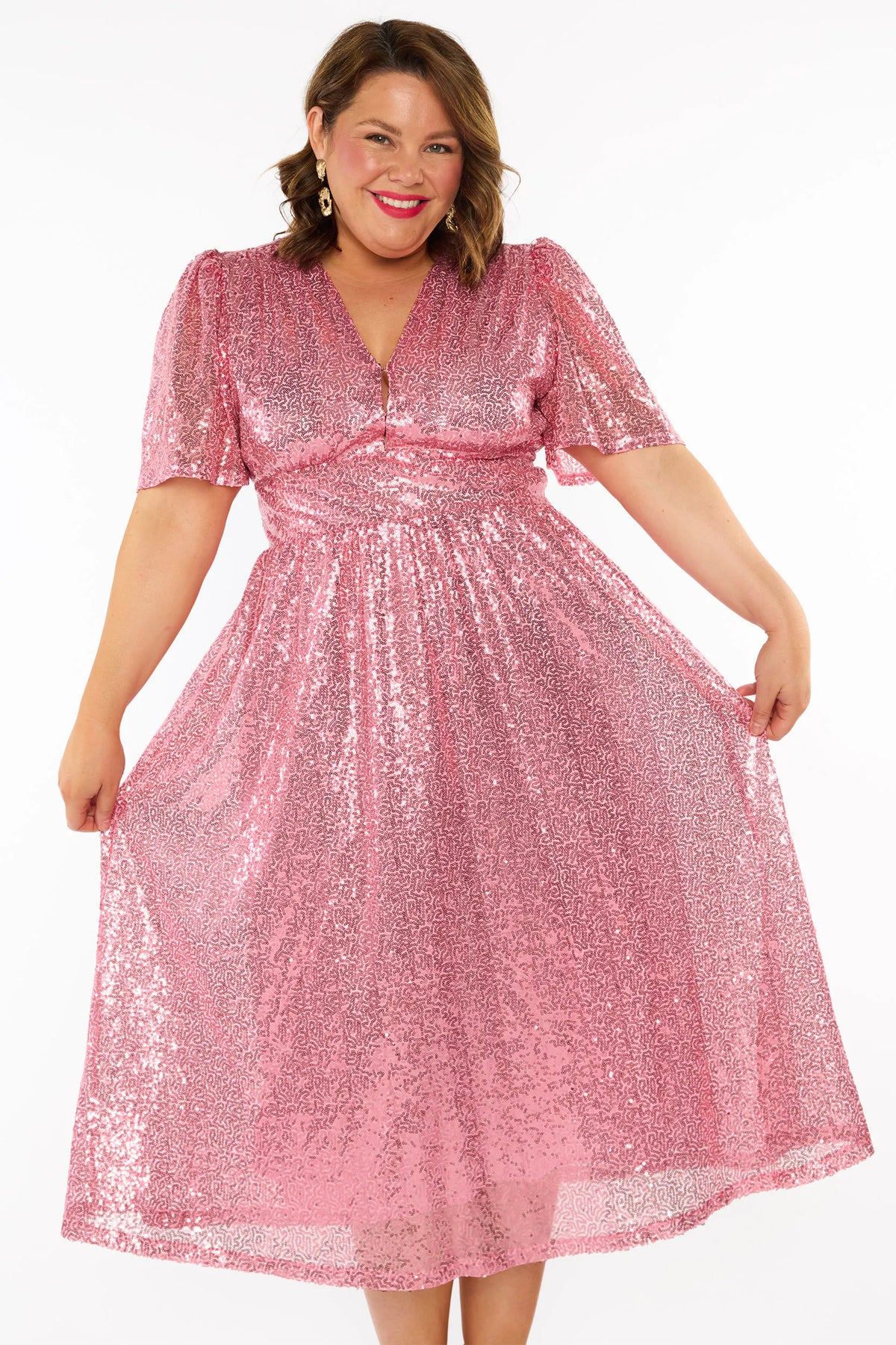Tamie Pink Sequins Dress