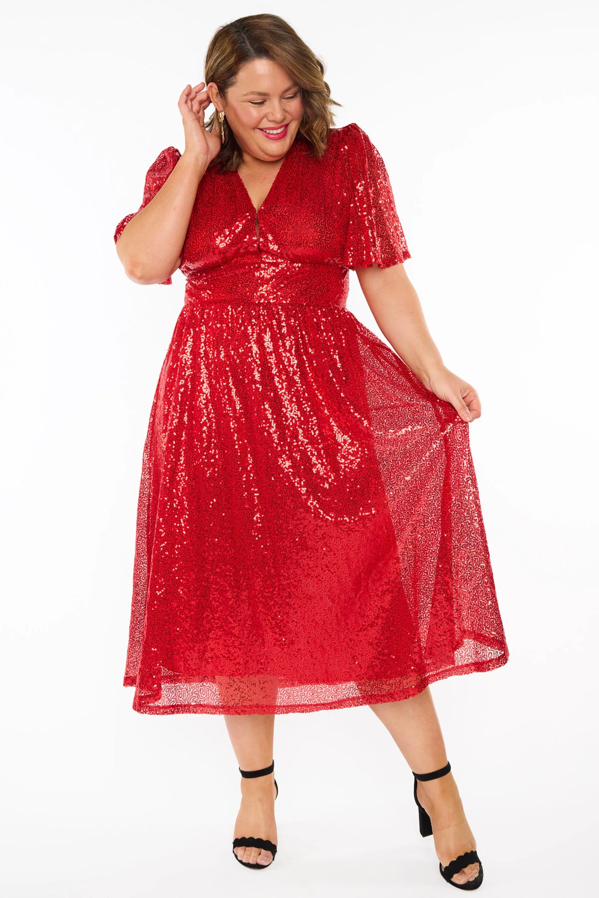 Tamie Red Sequins Dress