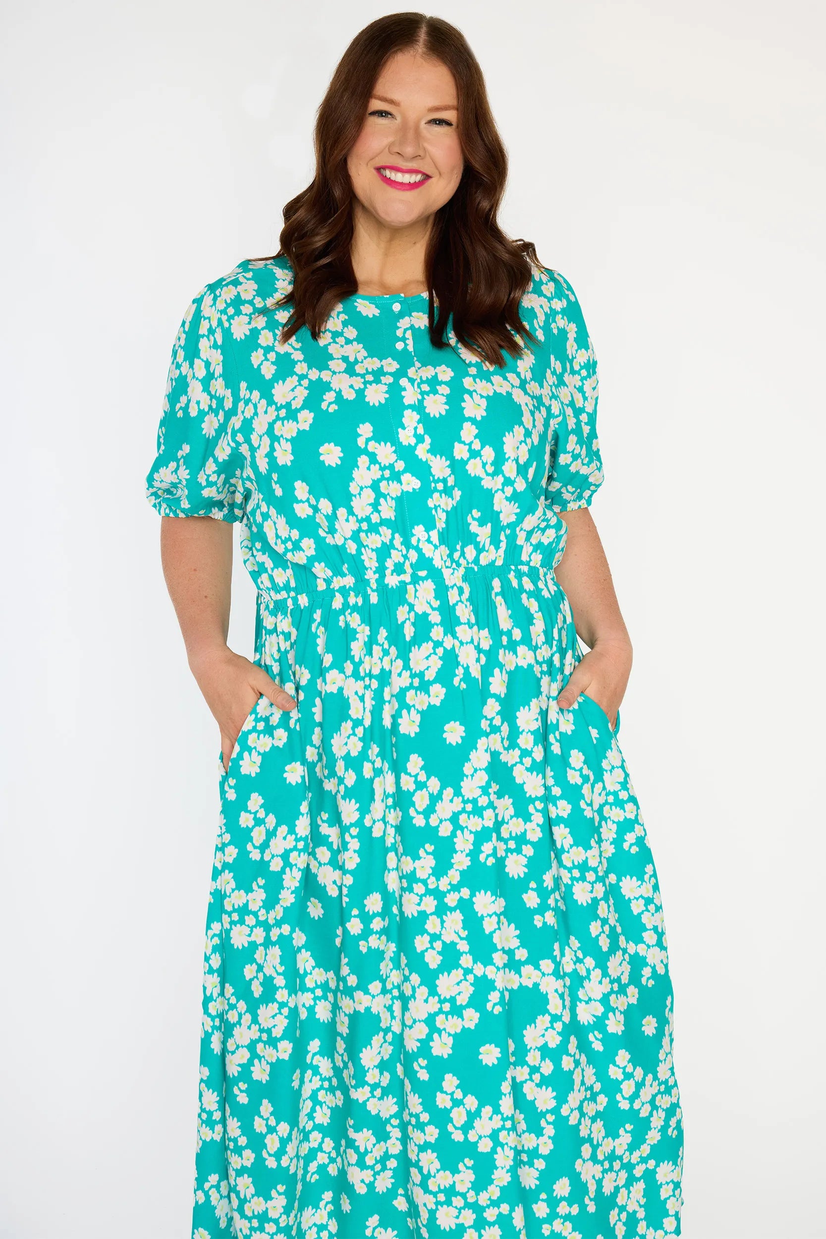 Bronwyn Teal Petal Whimsy Dress