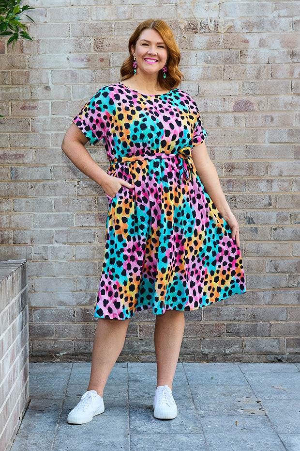 Valencia Trio Cheetah Dress – Trio Cheetah midi dress