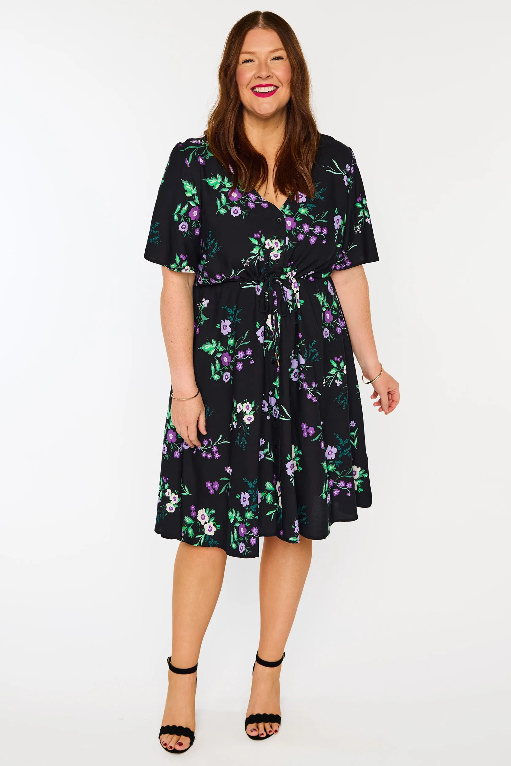 Jaz Violet Night Dress โ Violet Night knee length dress