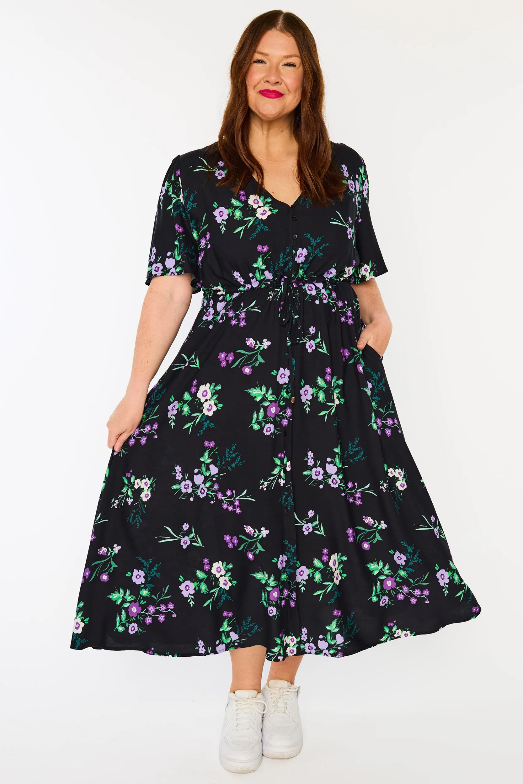 Michelle Violet Night Dress โ Violet Night midi dress