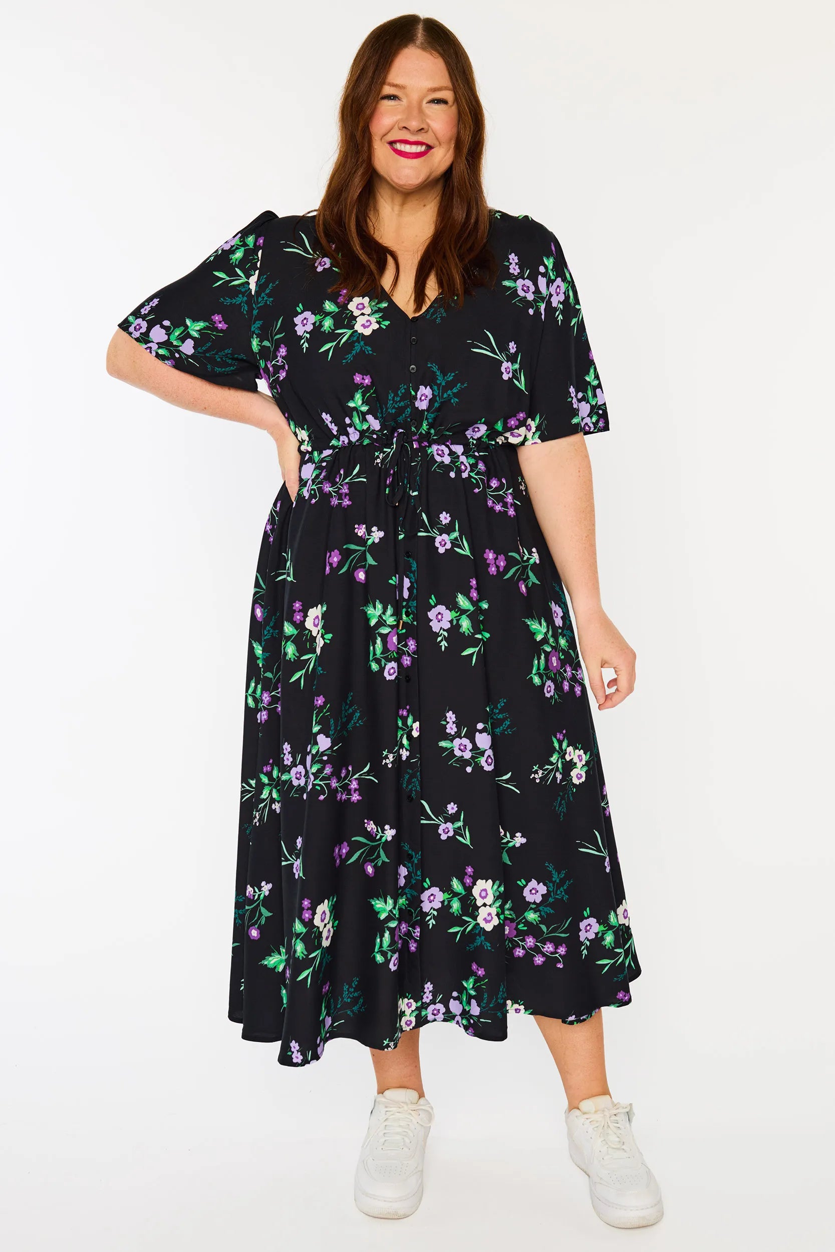Michelle Violet Night Dress โ Violet Night midi dress
