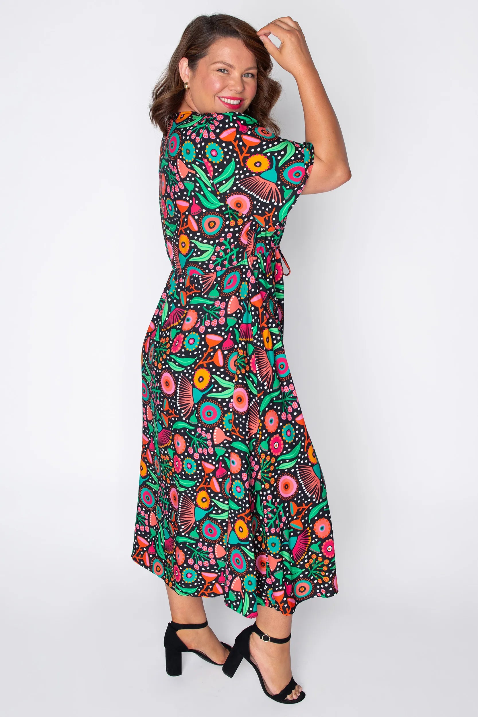 Michelle Wattle Wonderland Dress โ Wattle Wonderland midi dress