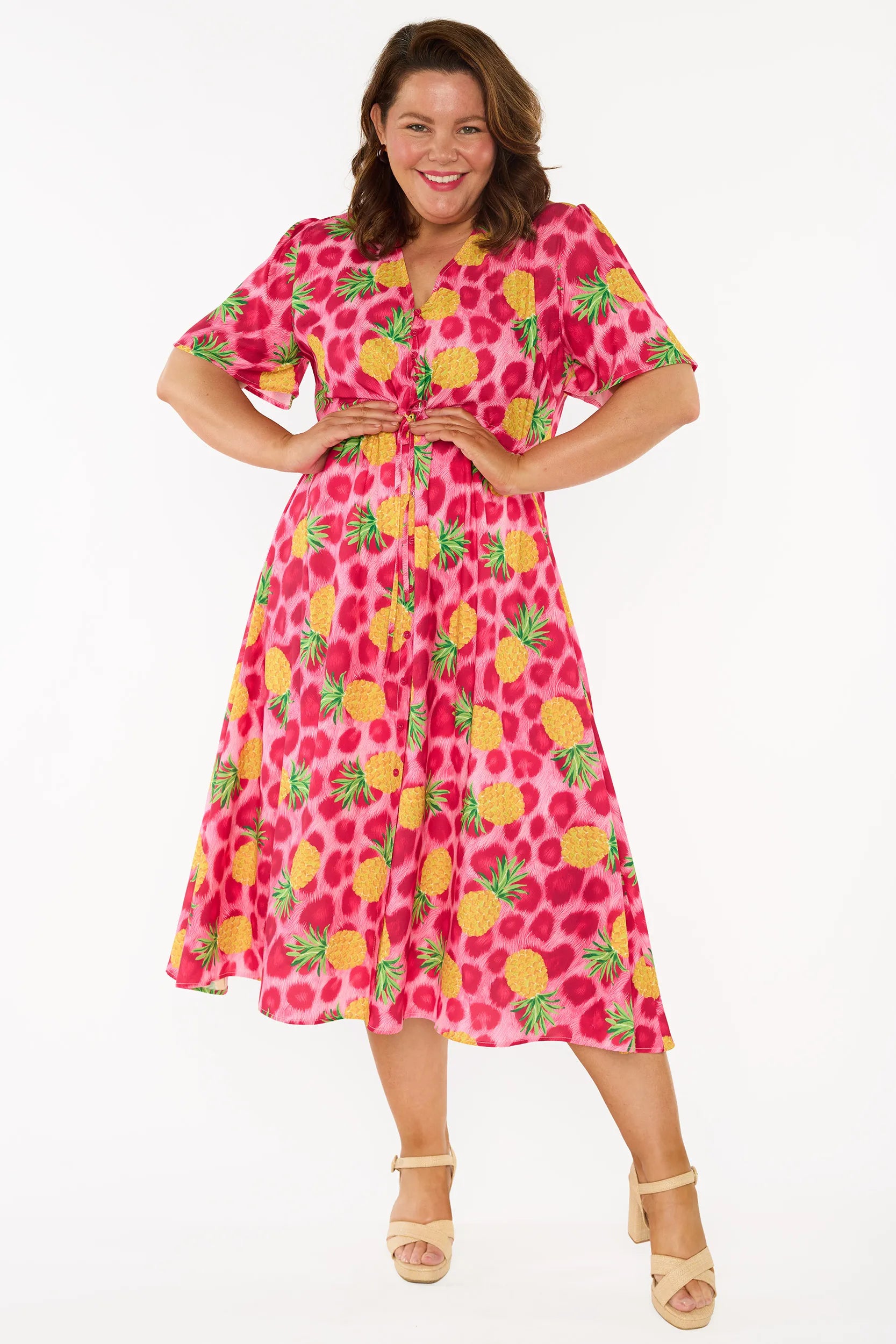 Marley Wild Pink Pineapples Dress
