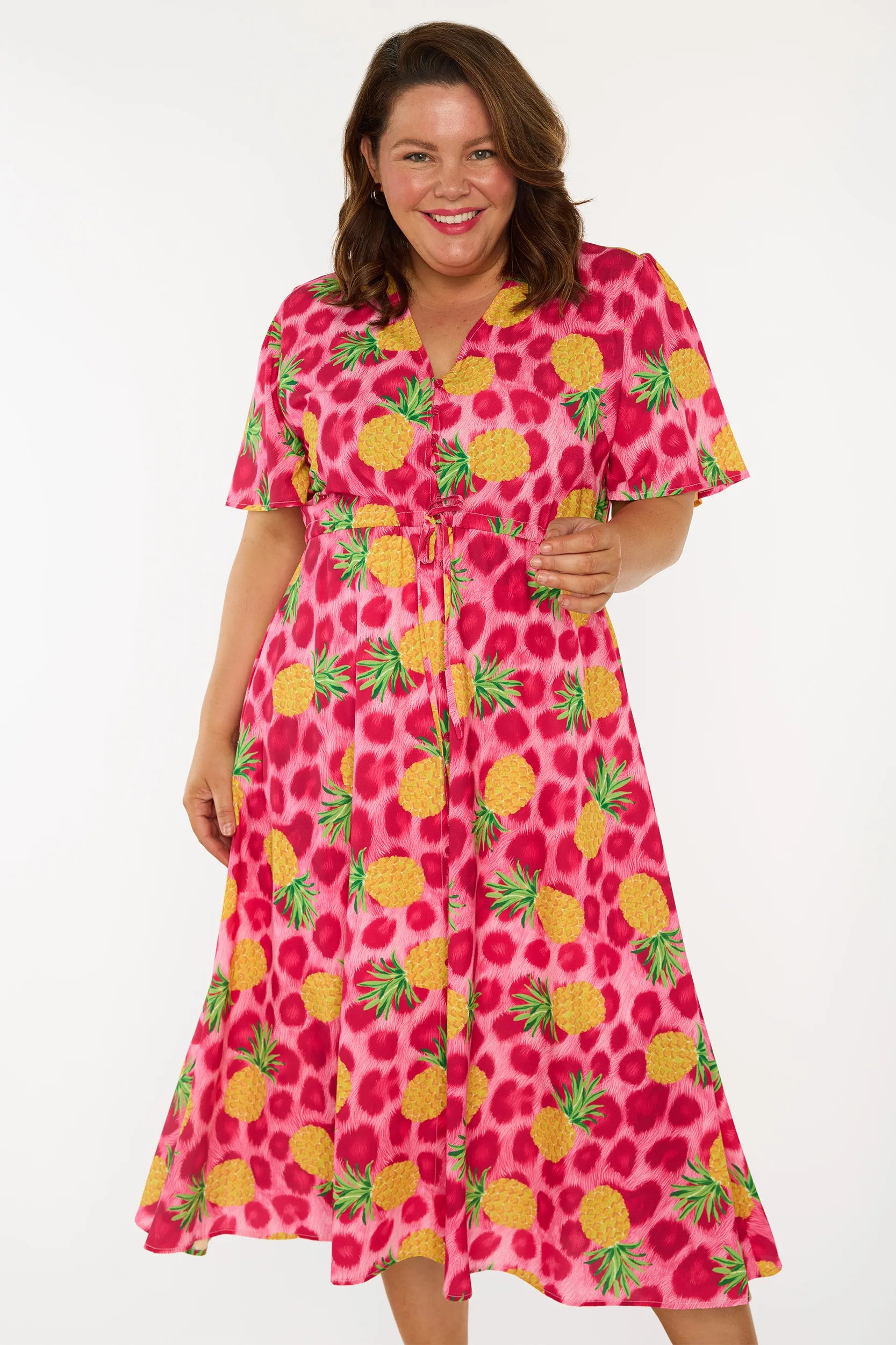 Marley Wild Pink Pineapples Dress