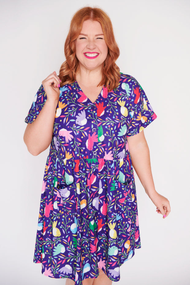 Jackie Willy Wagtail Pocket Front Dress โ Willy Wagtail shift dress