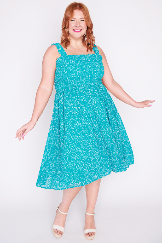 Lilly Irregular Spot Dress – Irregular Spot midi dress