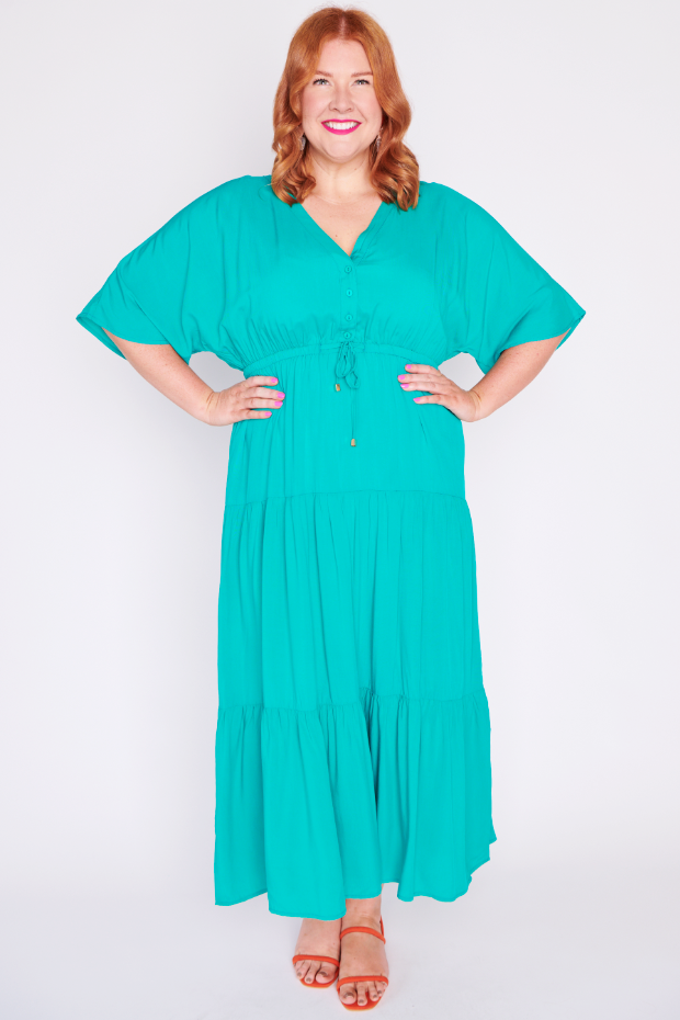 Maddie Teal Dress – Teal maxi dress
