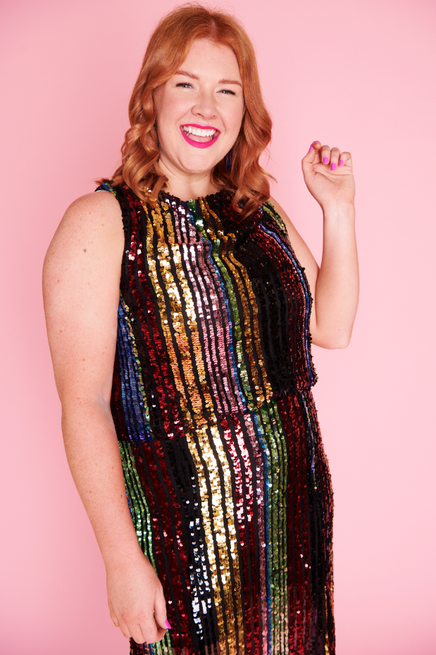 Olive Stripe Sequins Top – Stripe Sequins top