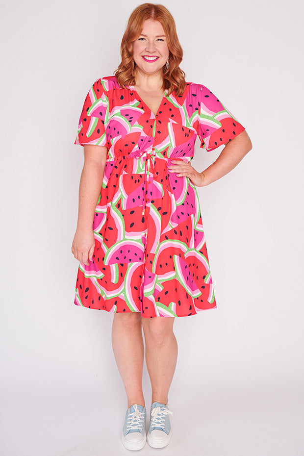 Siena Watermelon Stack Dress – Watermelon Stack knee length dress