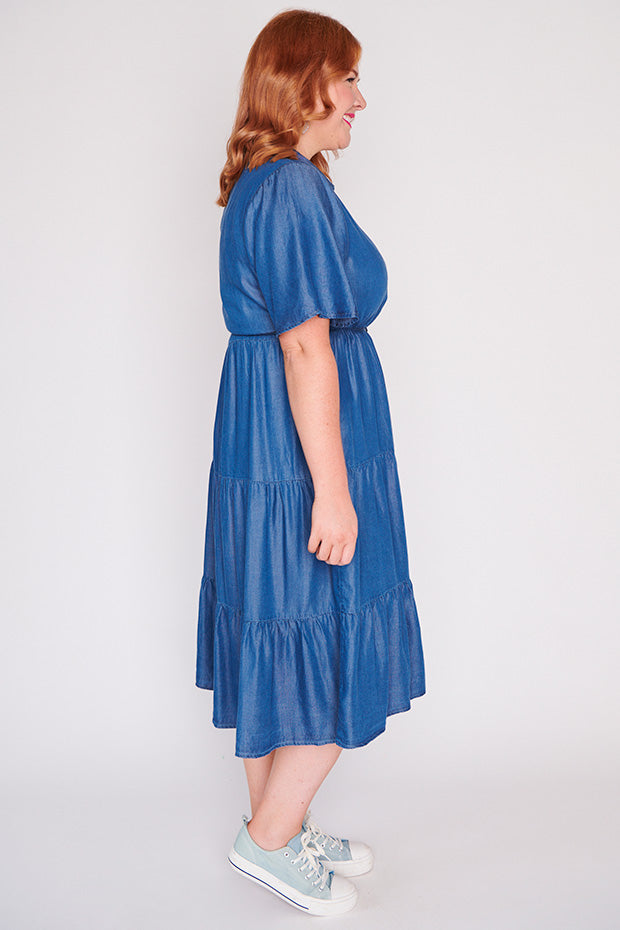 Tammie Chambray Dress – Chambray midi dress