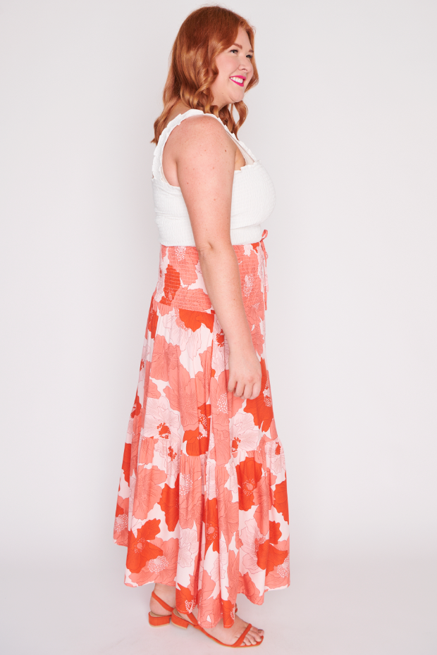 Willy Popping Orange Skirt – Popping Orange maxi skirt
