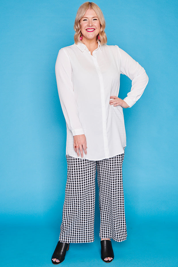 Asher White Longline Shirt â White longline shirt
