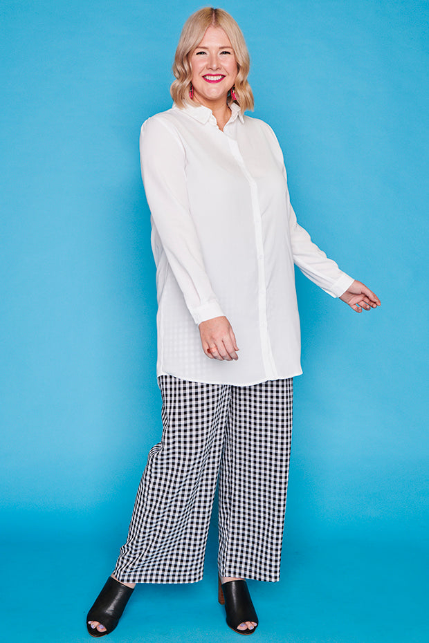 Asher White Longline Shirt – White longline shirt