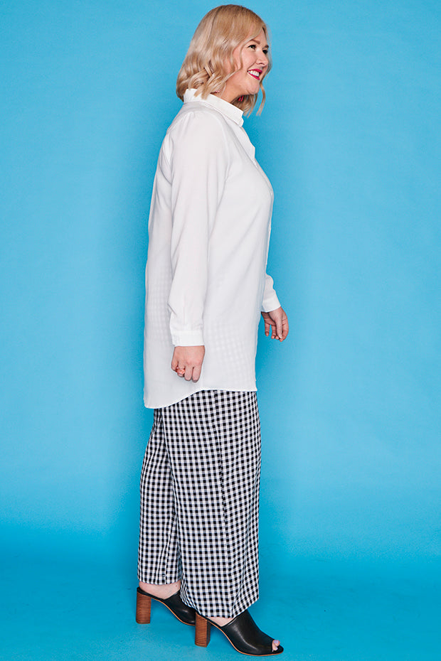 Asher White Longline Shirt – White longline shirt