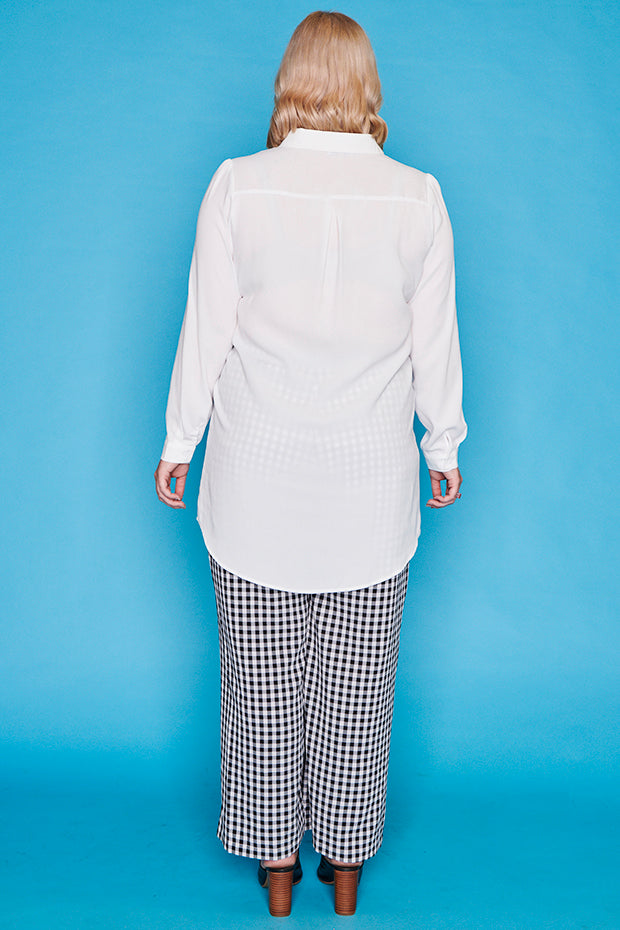 Asher White Longline Shirt – White longline shirt