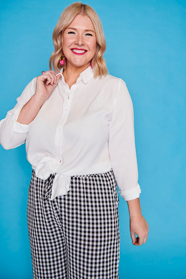 Asher White Longline Shirt – White longline shirt