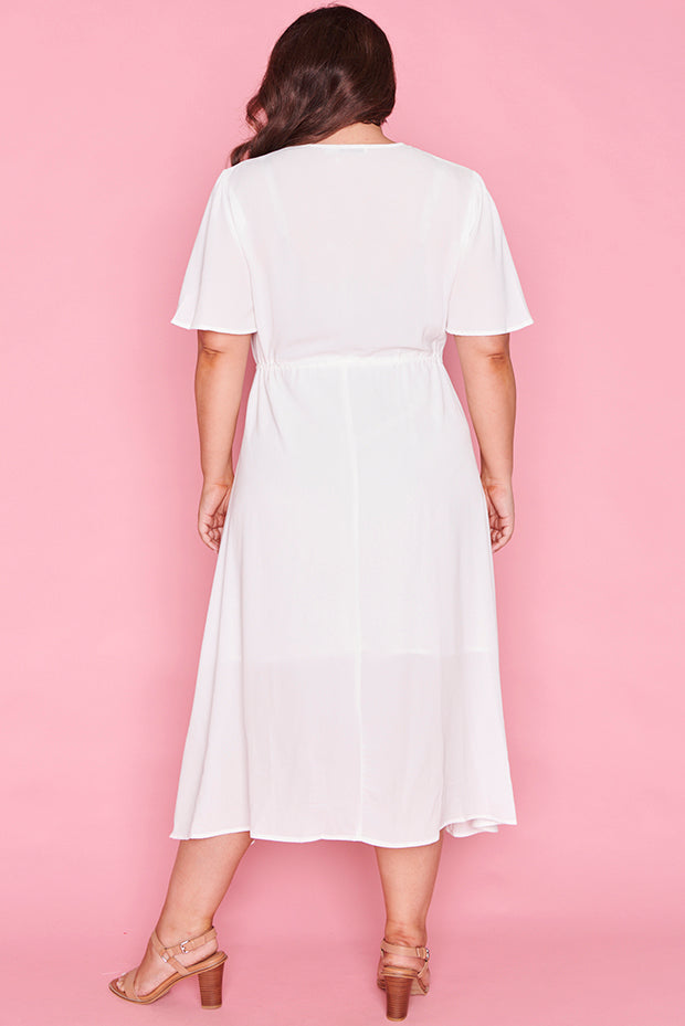 Marley White Dress – White midi dress