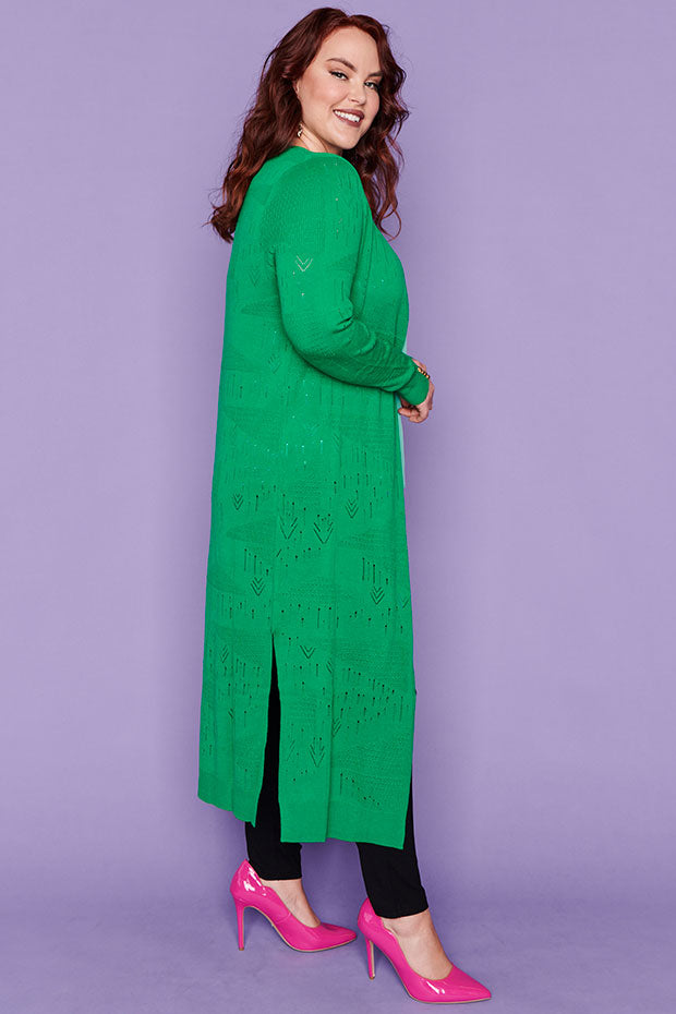 Smita Jade Long Cardi – Jade cardigan