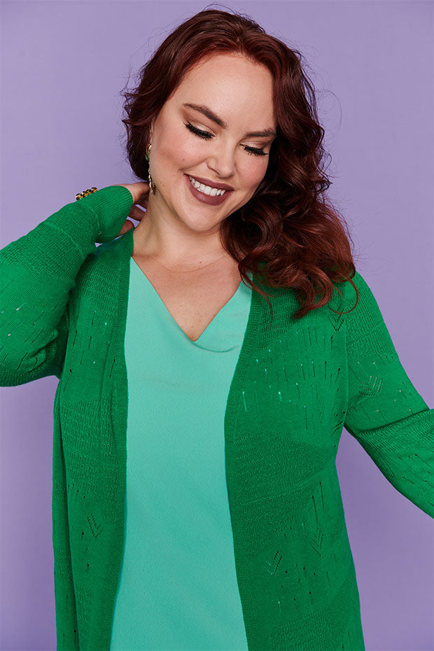 Smita Jade Long Cardi â Jade cardigan