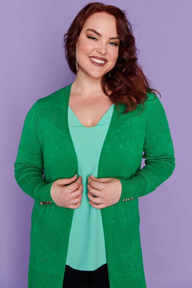 Smita Jade Long Cardi – Jade cardigan