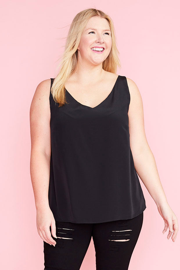 Eliza Black Cami – Black loose top
