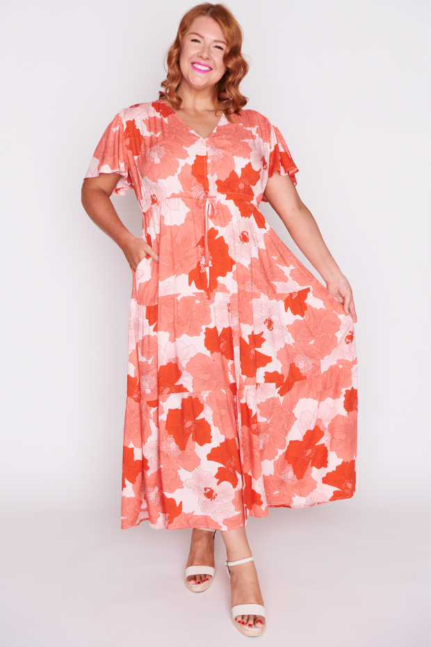 Alexia Popping Orange Dress – Popping Orange maxi dress