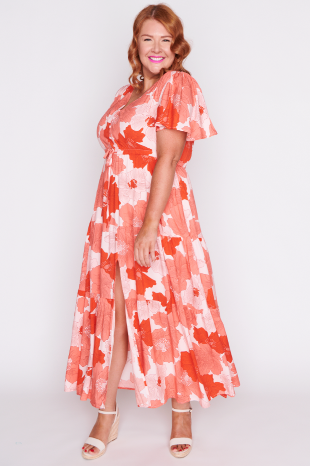 Alexia Popping Orange Dress – Popping Orange maxi dress