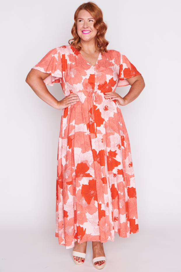 Alexia Popping Orange Dress – Popping Orange maxi dress
