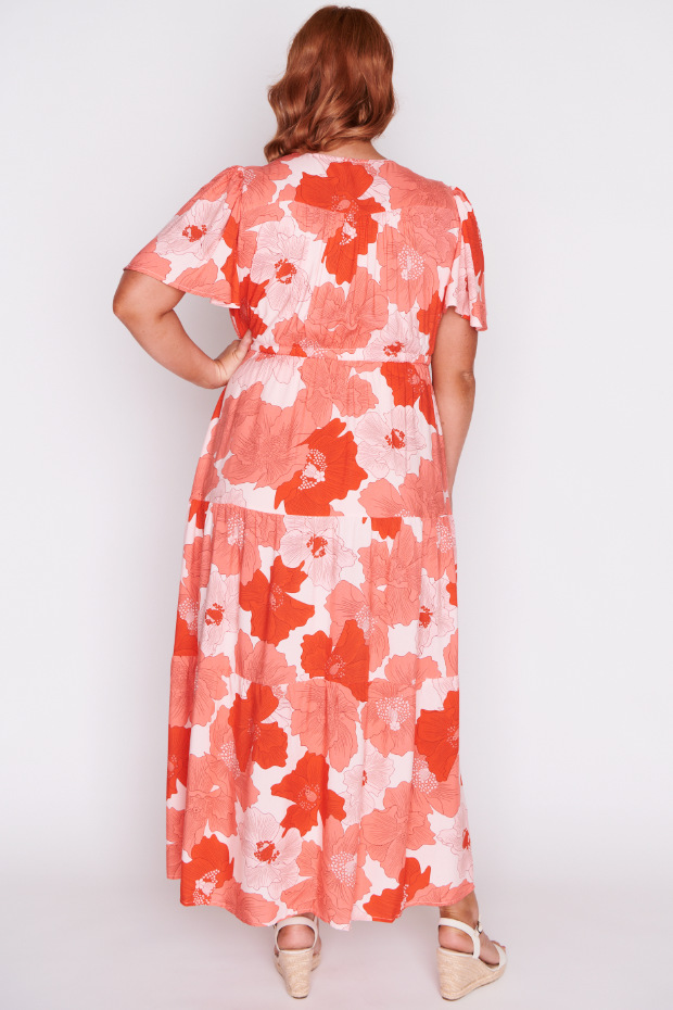 Alexia Popping Orange Dress – Popping Orange maxi dress