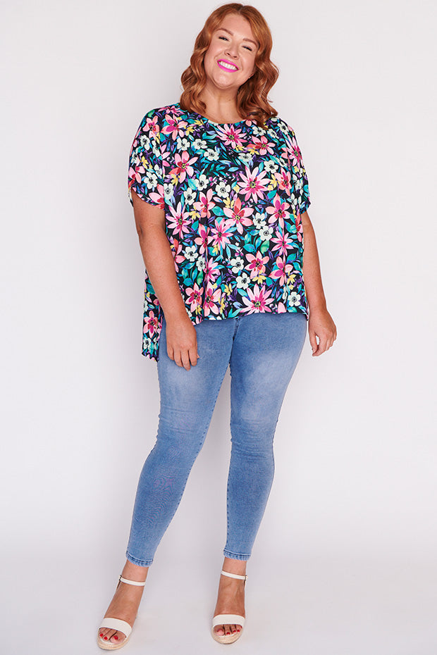Serena Neon Bloom Top – Neon Bloom loose top