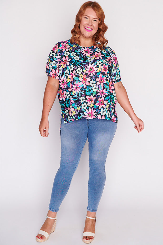 Serena Neon Bloom Top – Neon Bloom loose top