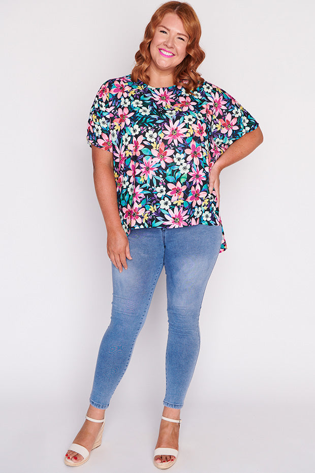 Serena Neon Bloom Top – Neon Bloom loose top