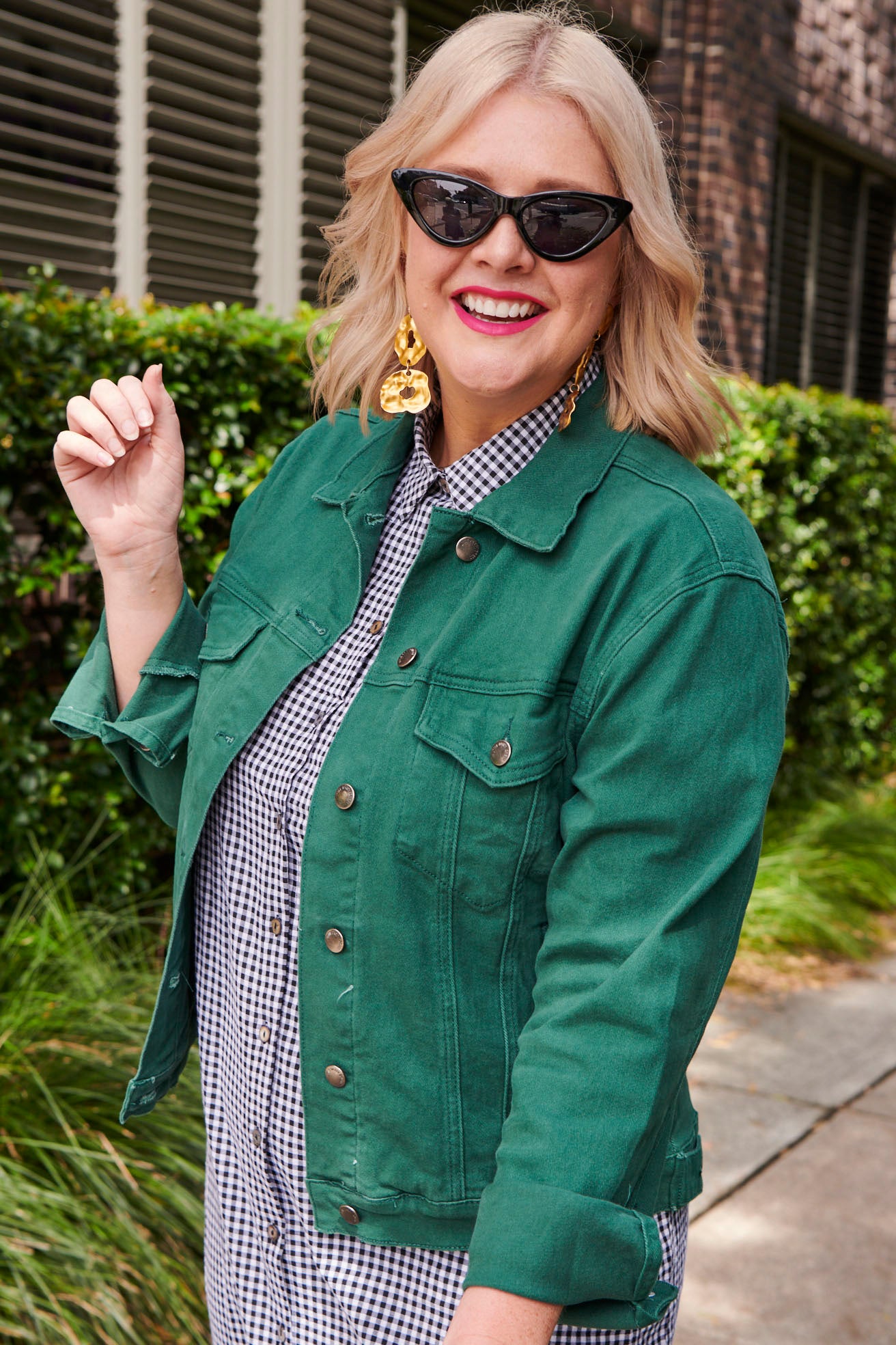 Tigerlily Teal Jacket – Teal denim jacket