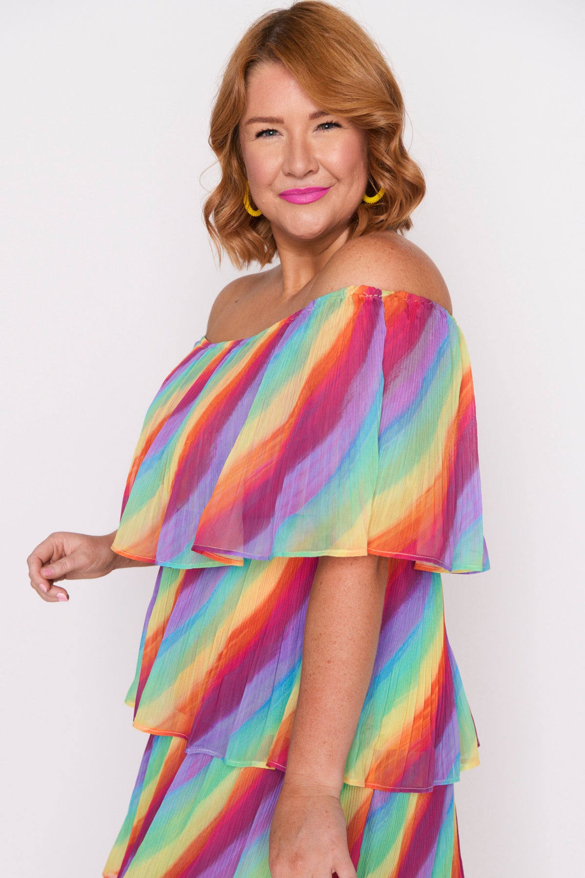 Faire Rainbow Shine Pleated Dress – Rainbow Shine maxi dress