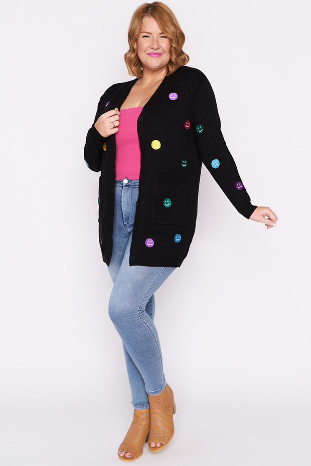 Angela Black All the Feels Cardi โ Black All the Feels cardigan