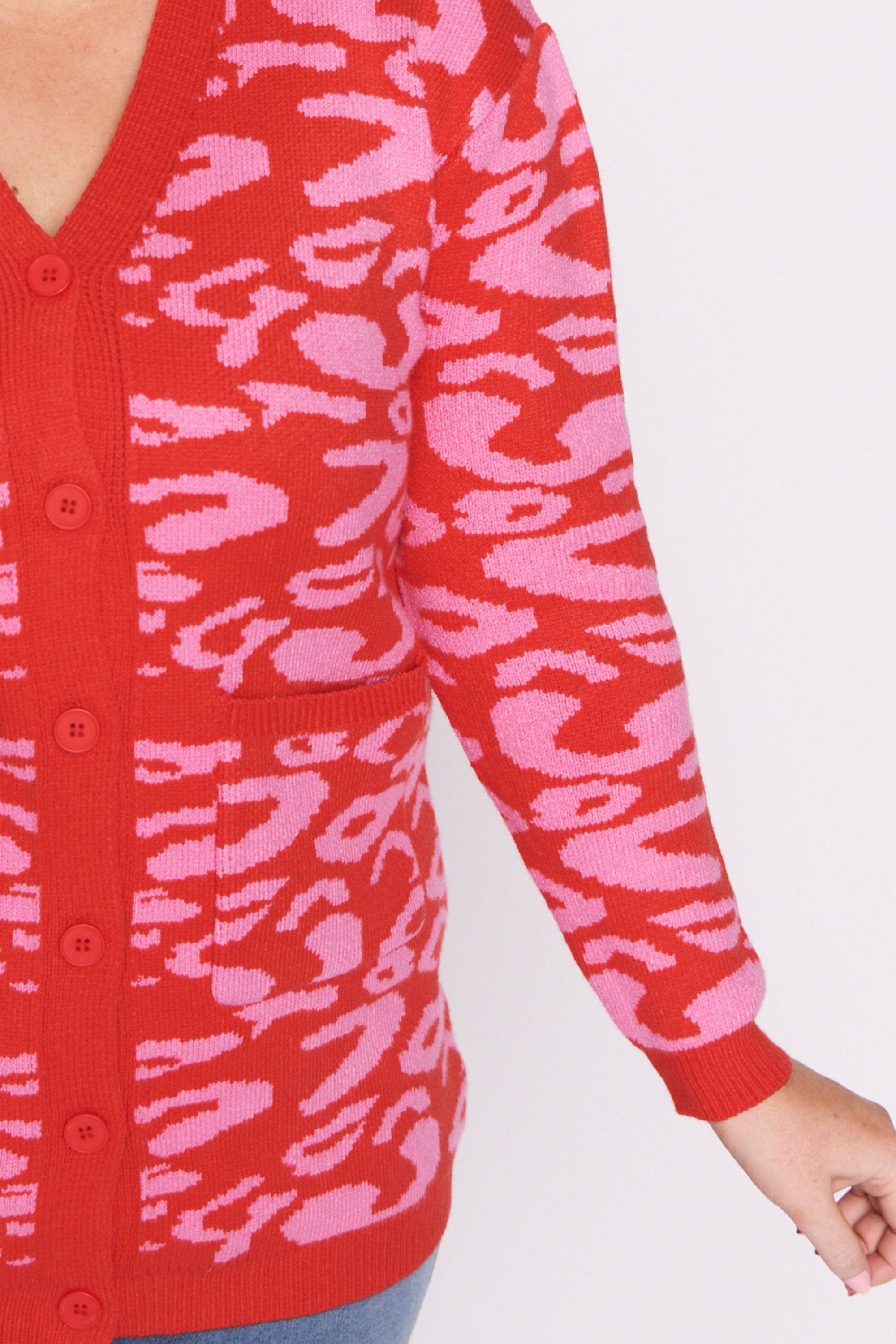 Angeline Pink Animal Cardigan – Pink Animal cardigan