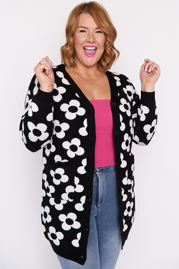 Clover White Daisy Cardi Little Party Dress