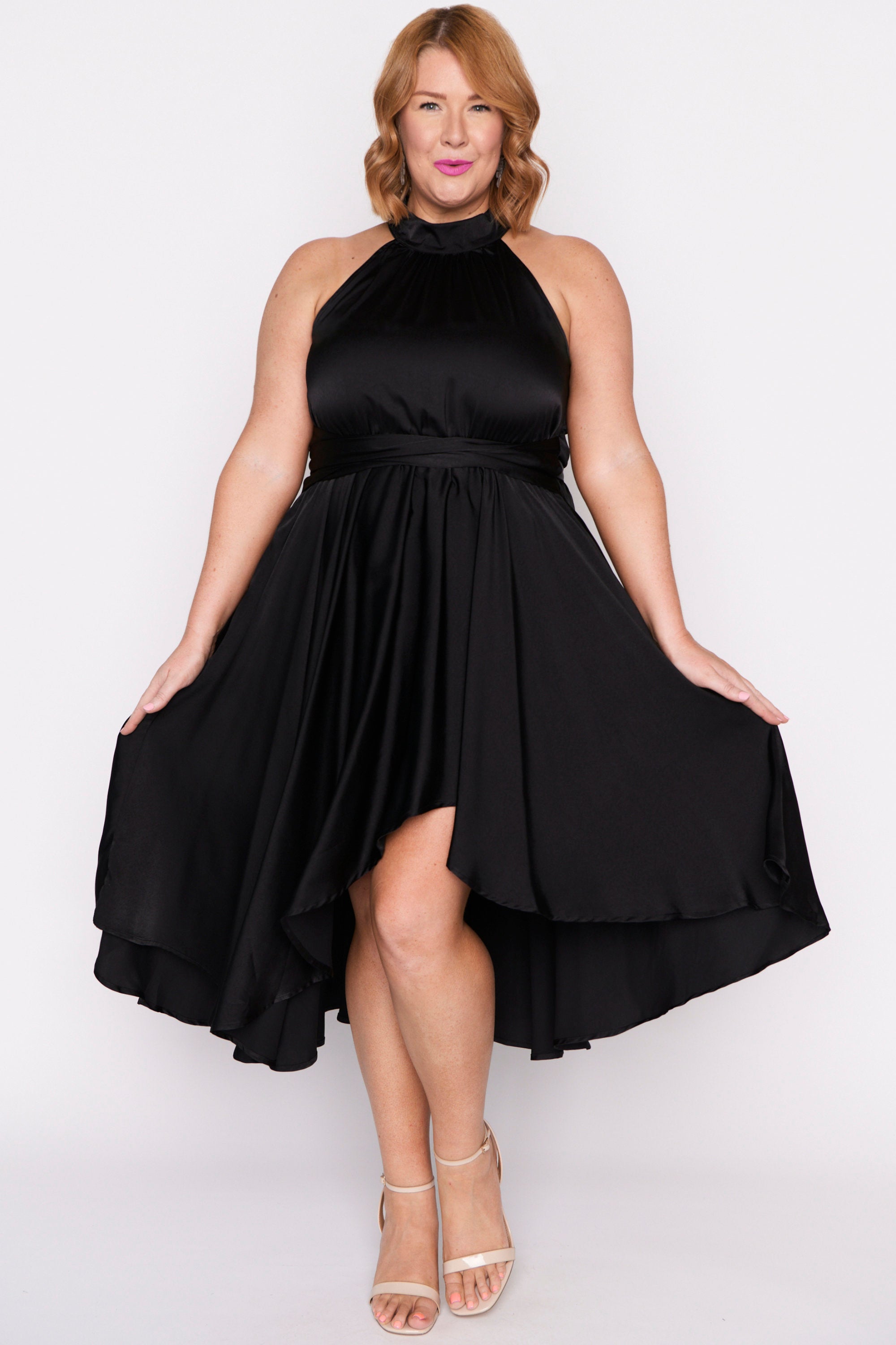 Oceania Black Party Dress – Black Party midi dress