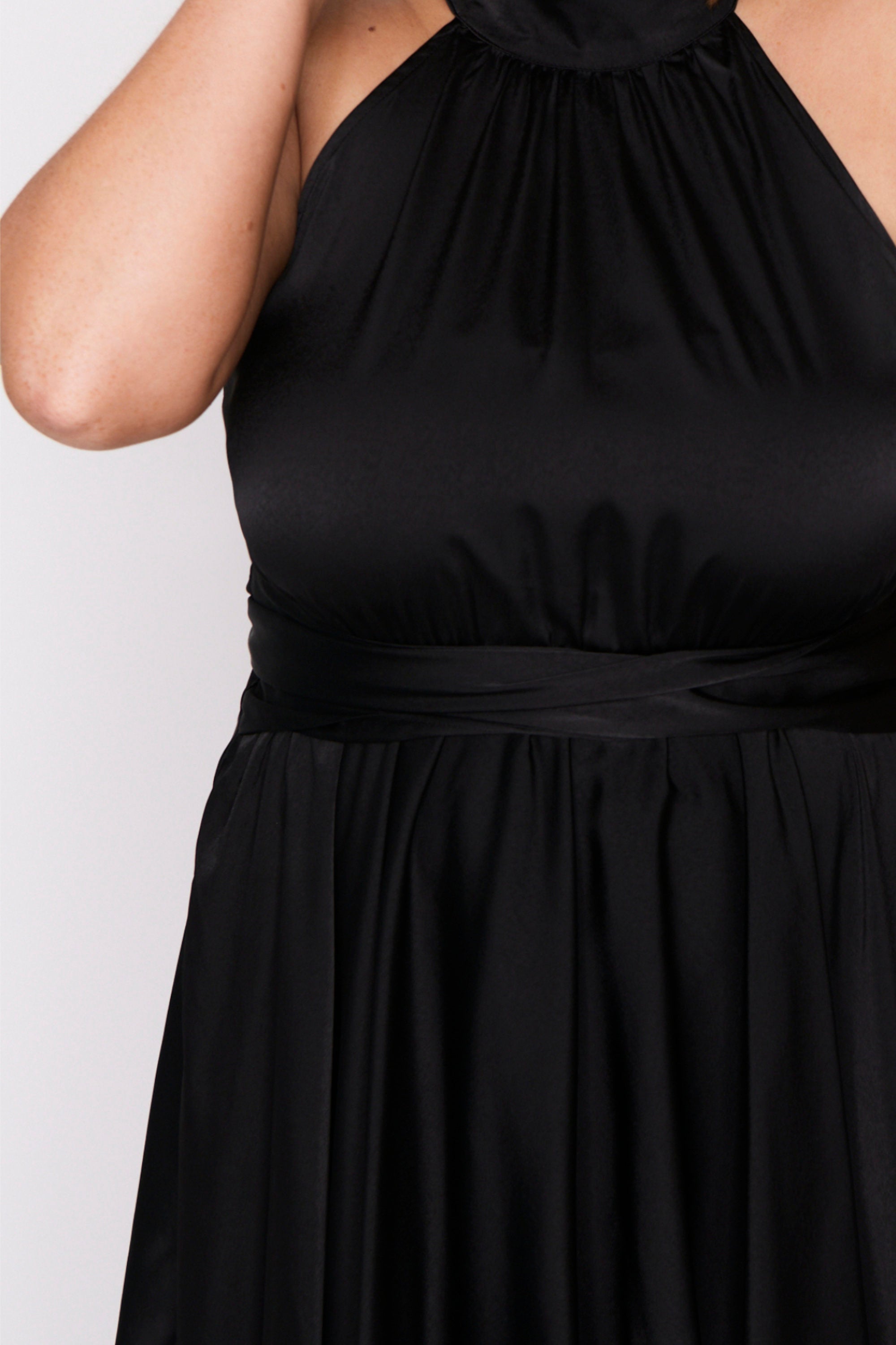 Oceania Black Party Dress – Black Party midi dress
