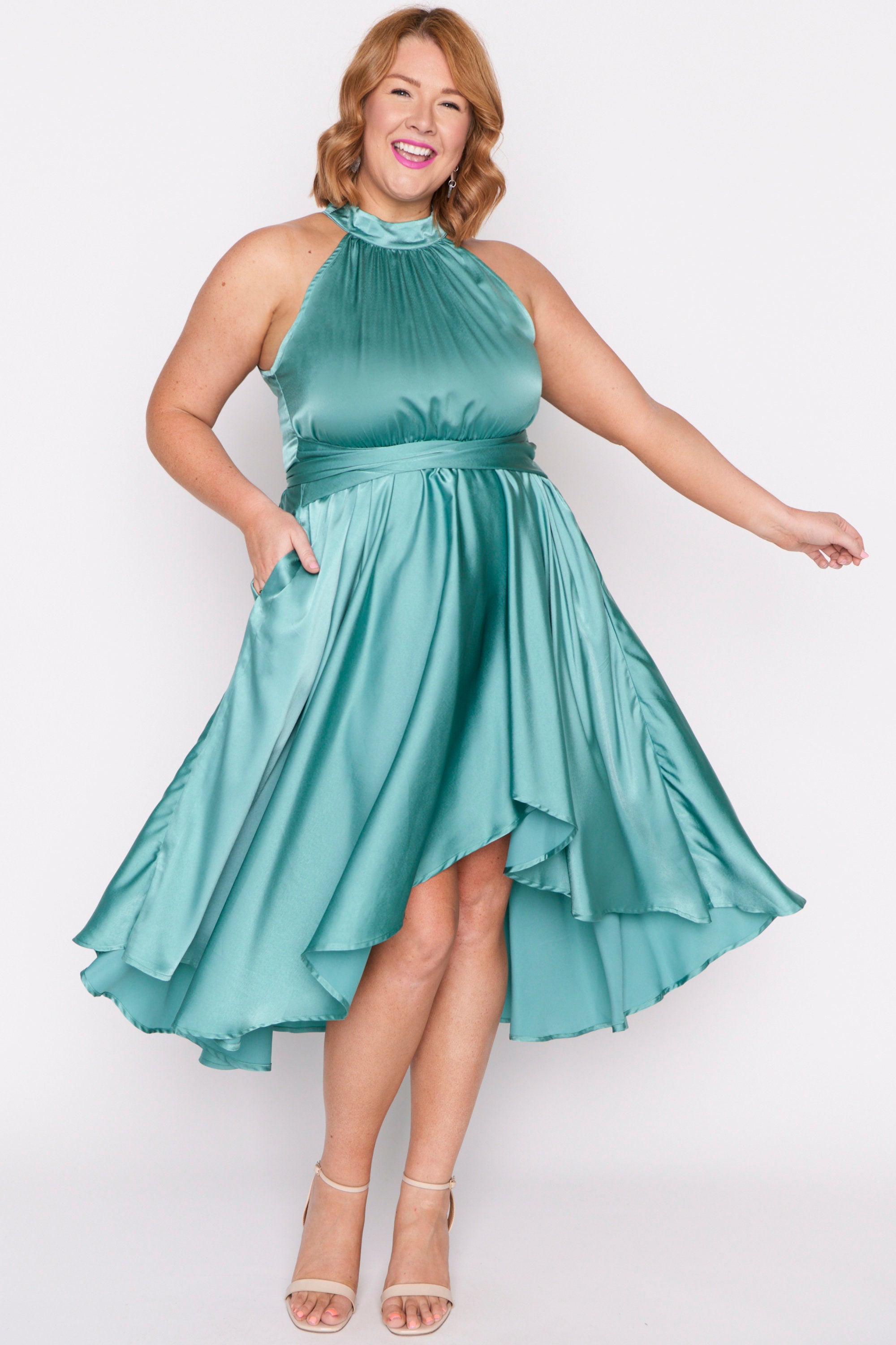 Oceania Wasabi Green Party Dress – Wasabi Green midi dress