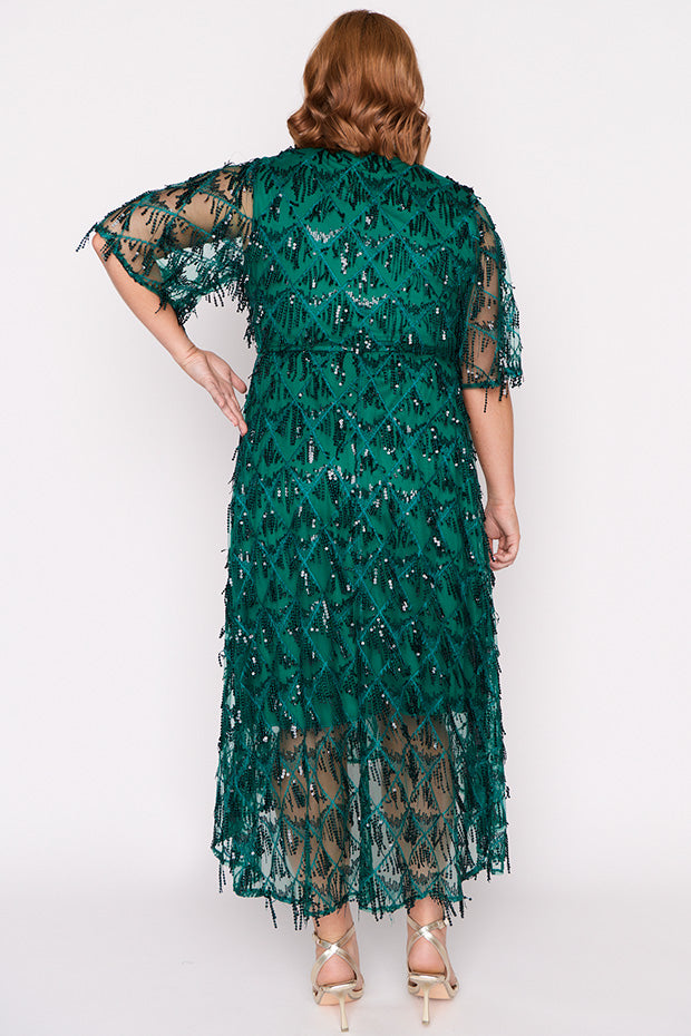 Wonderful Forest Green Party Dress – Forest Green midi dress