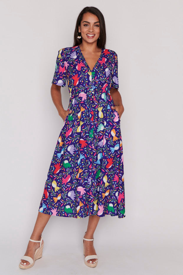 Marley Willy Wagtail Dress โ Willy Wagtail midi dress