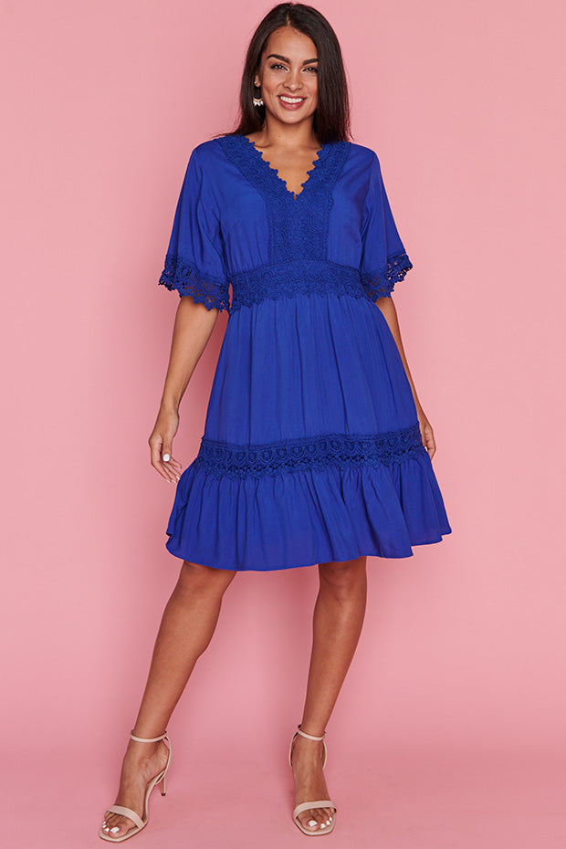 Nikki Lace Half Sleeve Dress