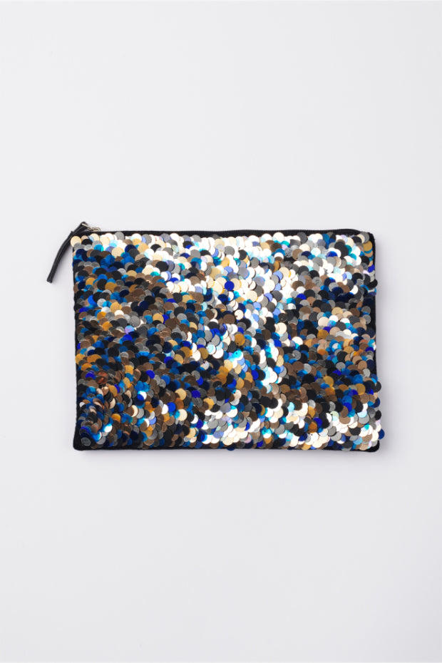 Disco Blue Sequin Pouch – Blue Sequin pouch