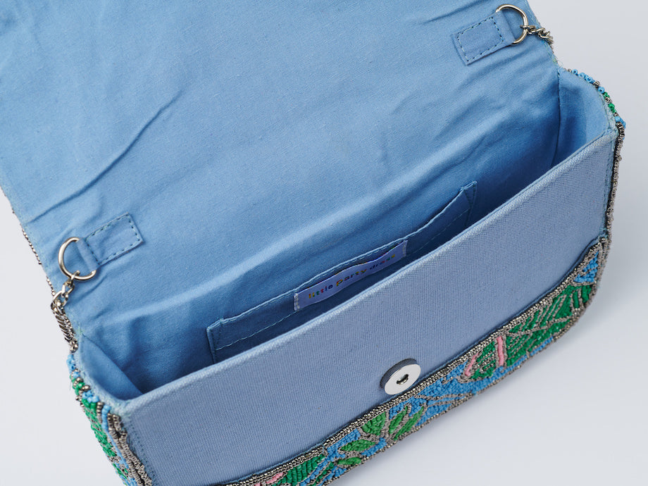 Flamingo Fever Blue Sequin Bag โ Fever Blue pouch