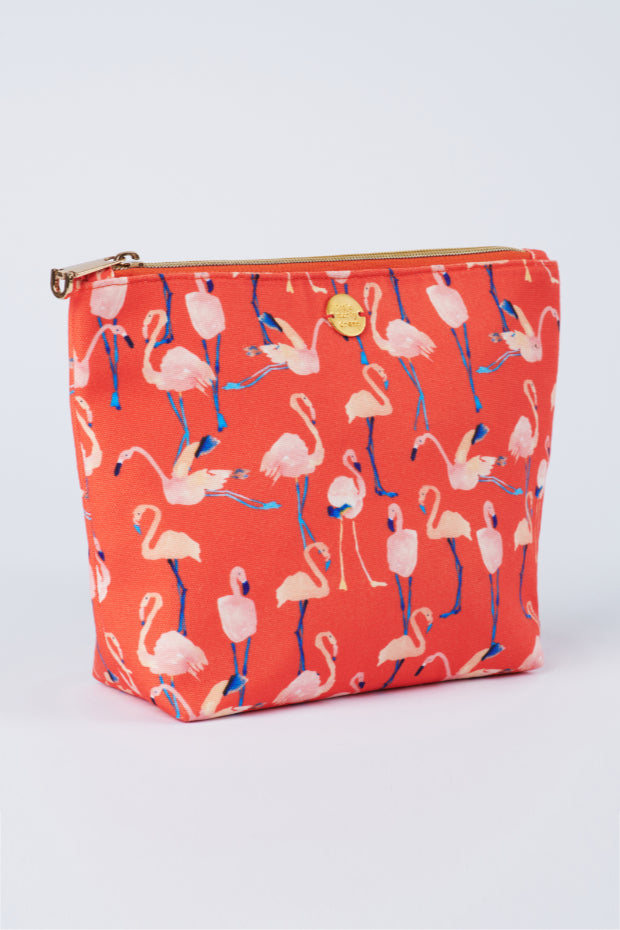Janis Funky Flamingo Makeup Pouch â Funky Flamingo cosmetic bag