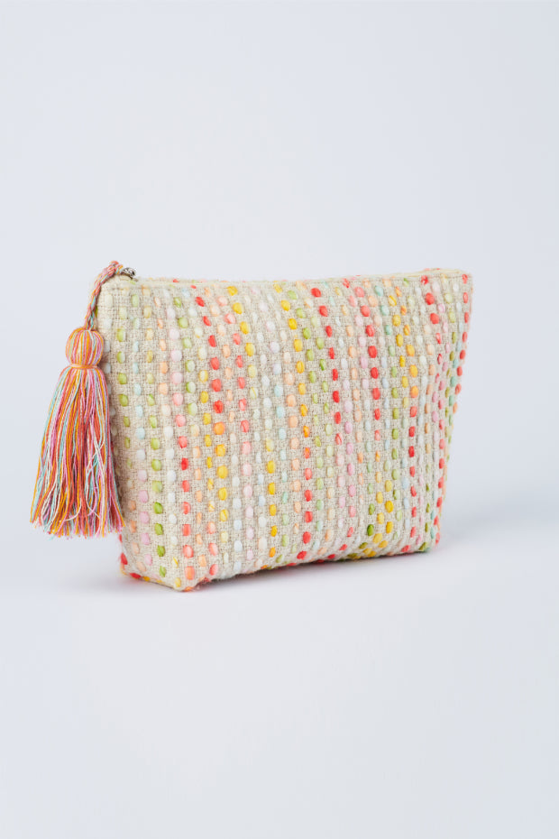 Spaced Out Ivory Stripe Clutch â Spaced Out Ivory clutch