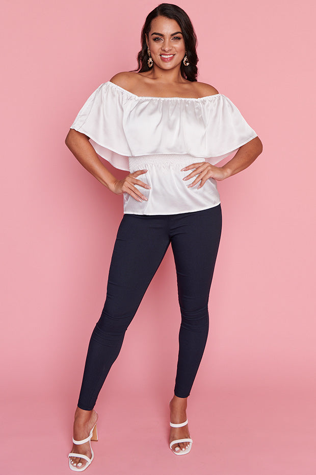 Alivia White Top – White crop top